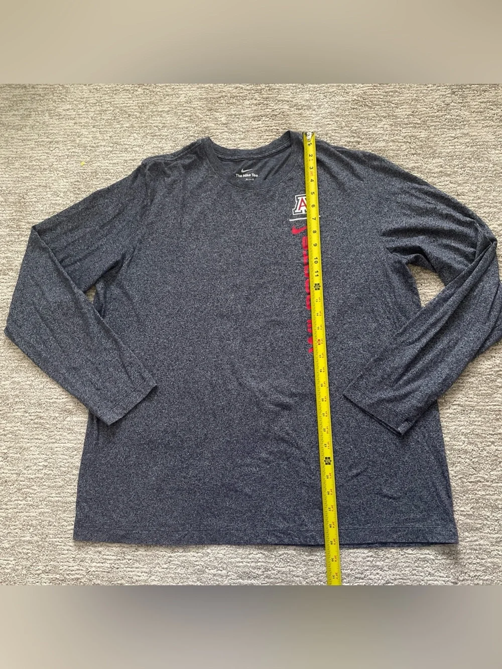 Arizona Wildcats Nike Long Sleeve Shirt Men's Size XL Heathered Blue Graphic